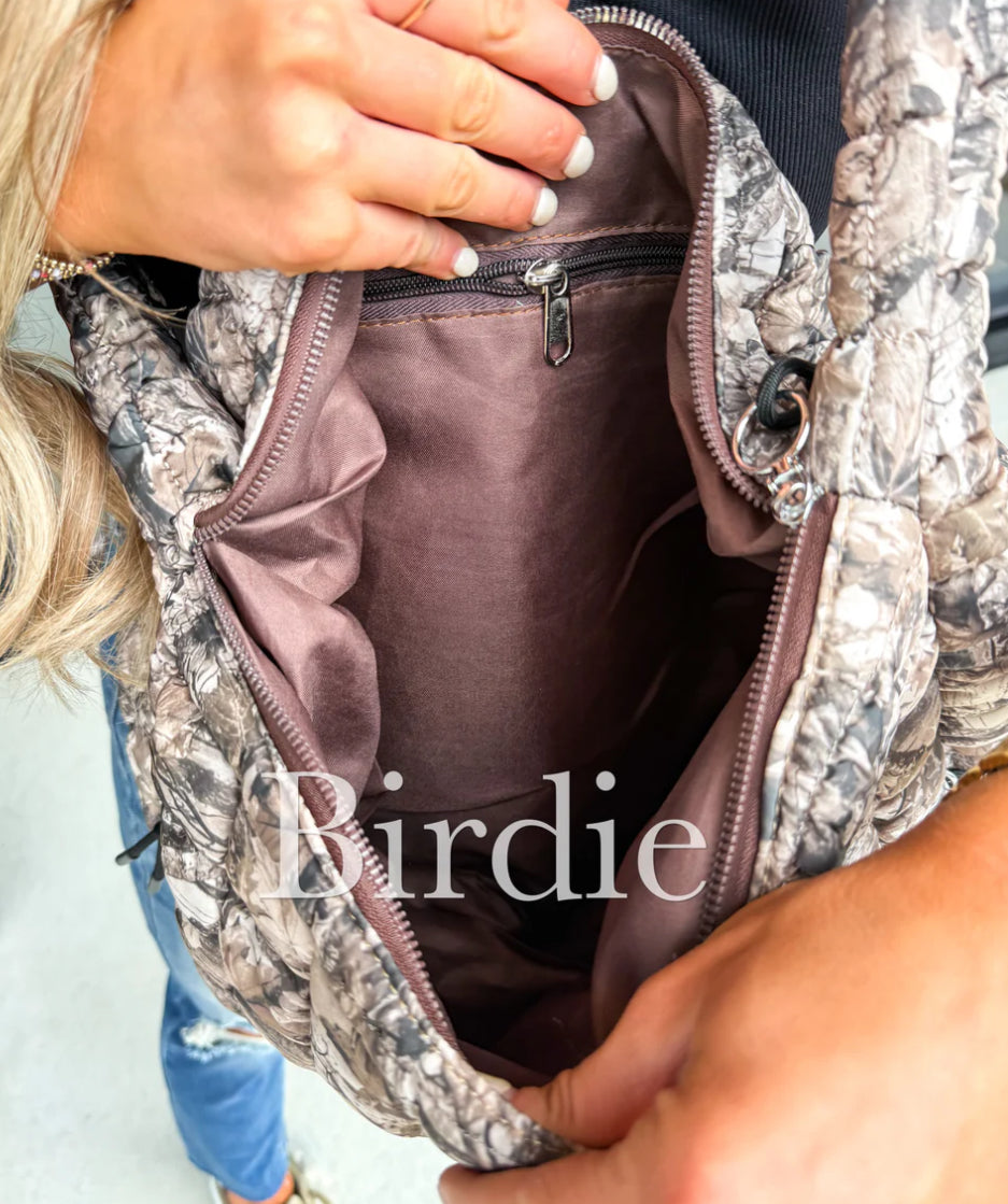 PREORDER: Quilted Bag in Dark Camo // eta 3-4 weeks