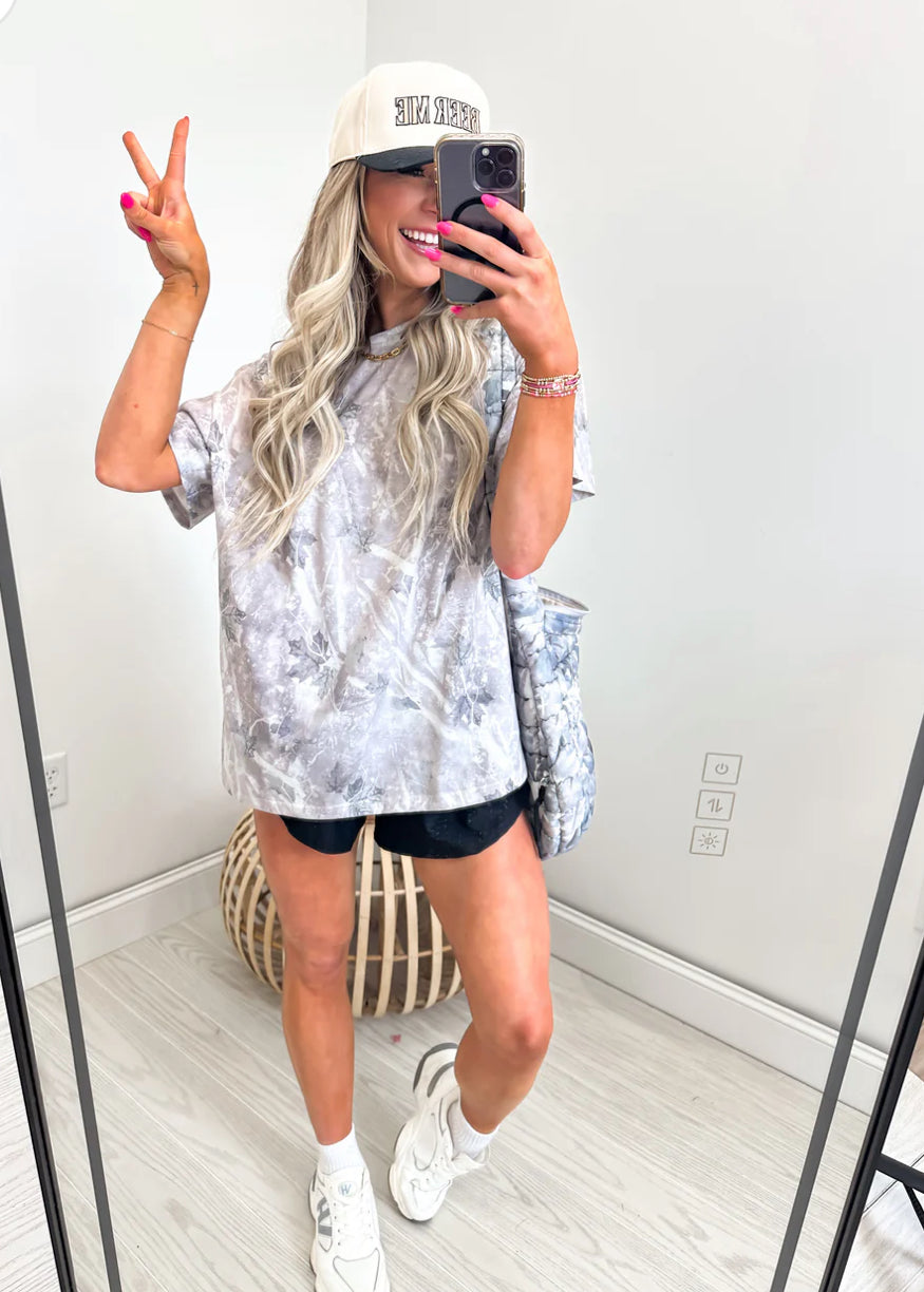 PREORDER: Grey Camo Oversized Tee // eta 3 weeks