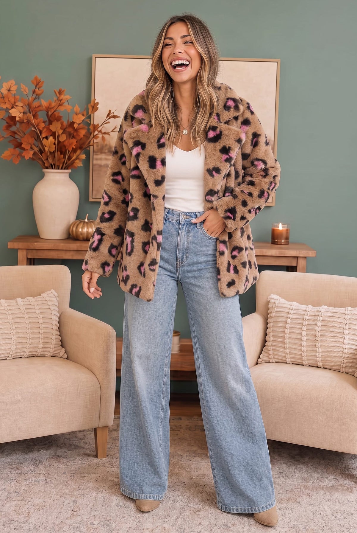 Daring Darling Faux Fur Leopard Coat