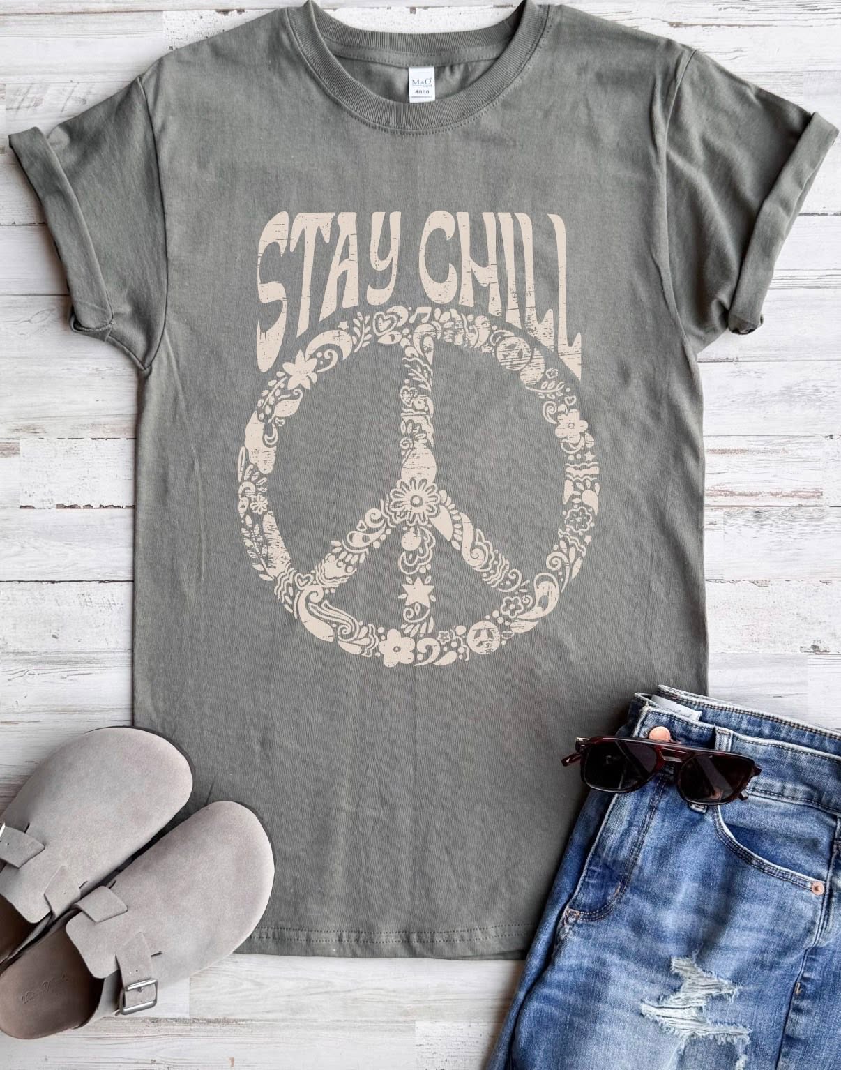 DEAL PRICING // PREORDER: Stay Chill Peace Sign Tee //ships free