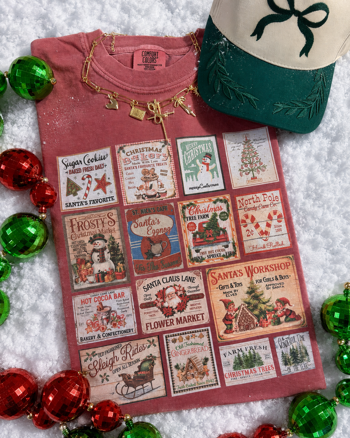 Vintage Christmas Poster Tee