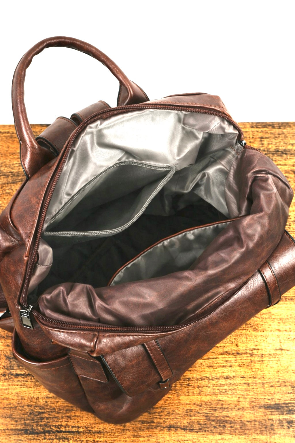 Dark Chocolate PU Leather Backpack