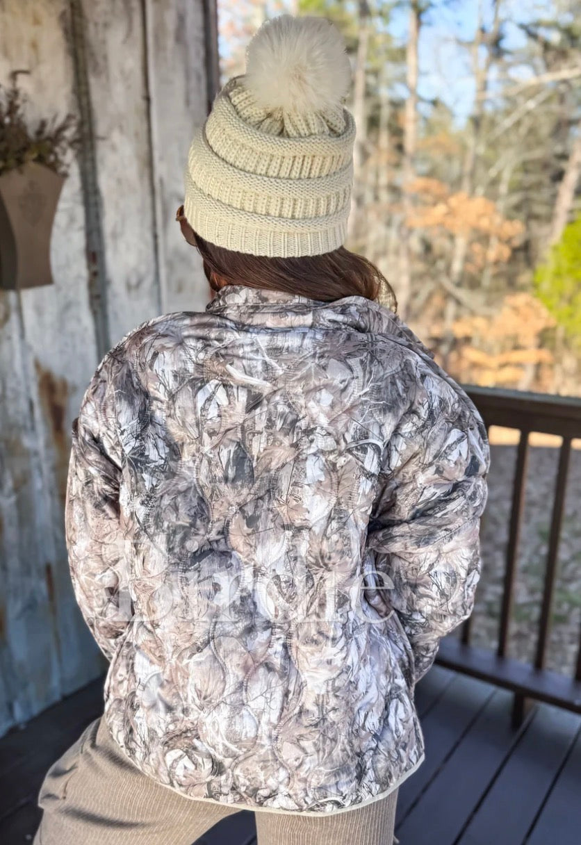 PREORDER: Cozy Puff Jacket in Dark Camo // eta August