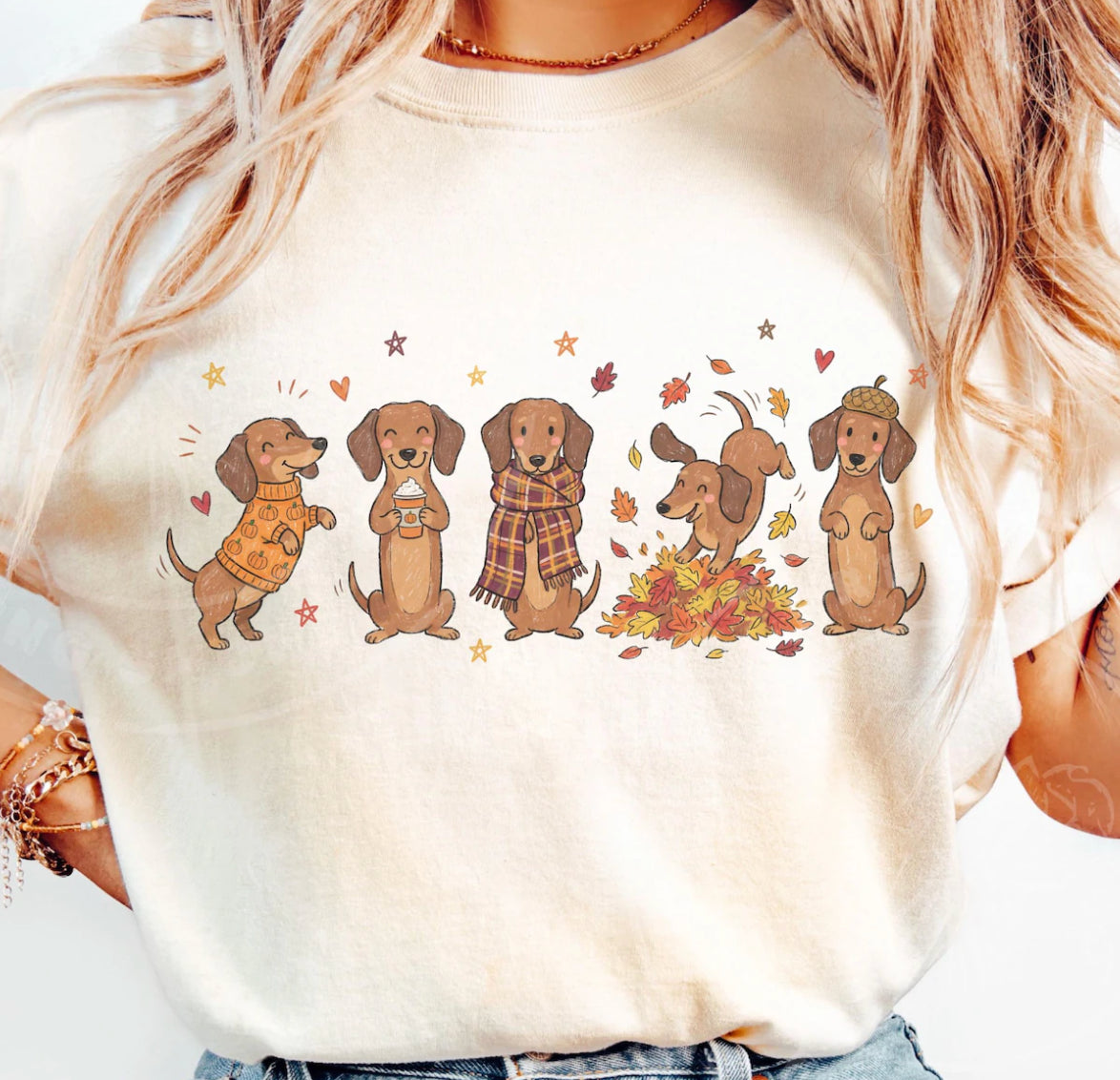 PREORDER: Dachshunds in Fall Tee // ships 2-3 weeks
