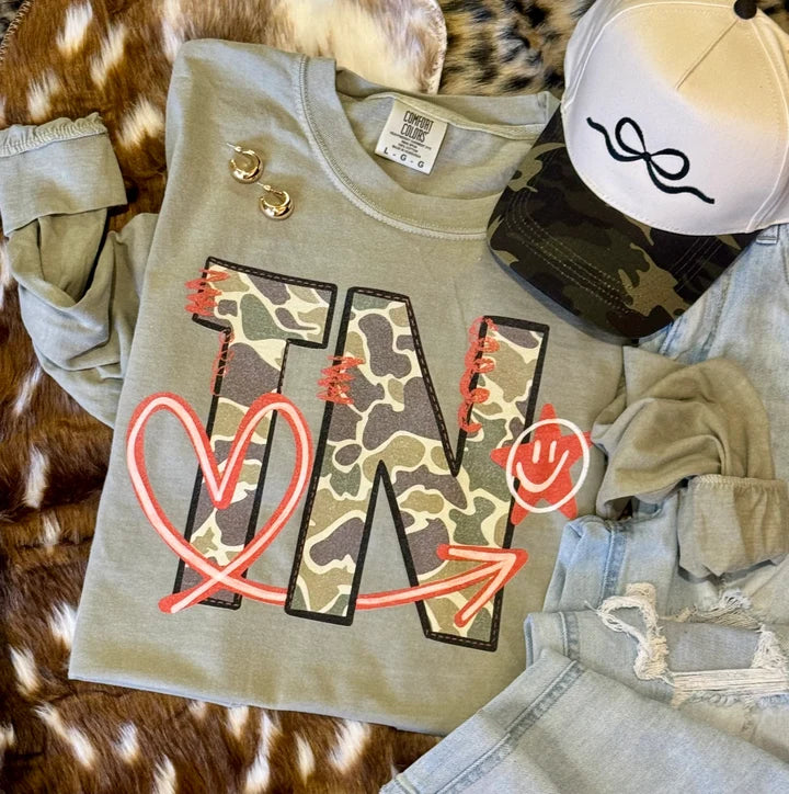 PREORDER: State Camo Doodle Tee or Long Sleeve / ships in 2-3 weeks