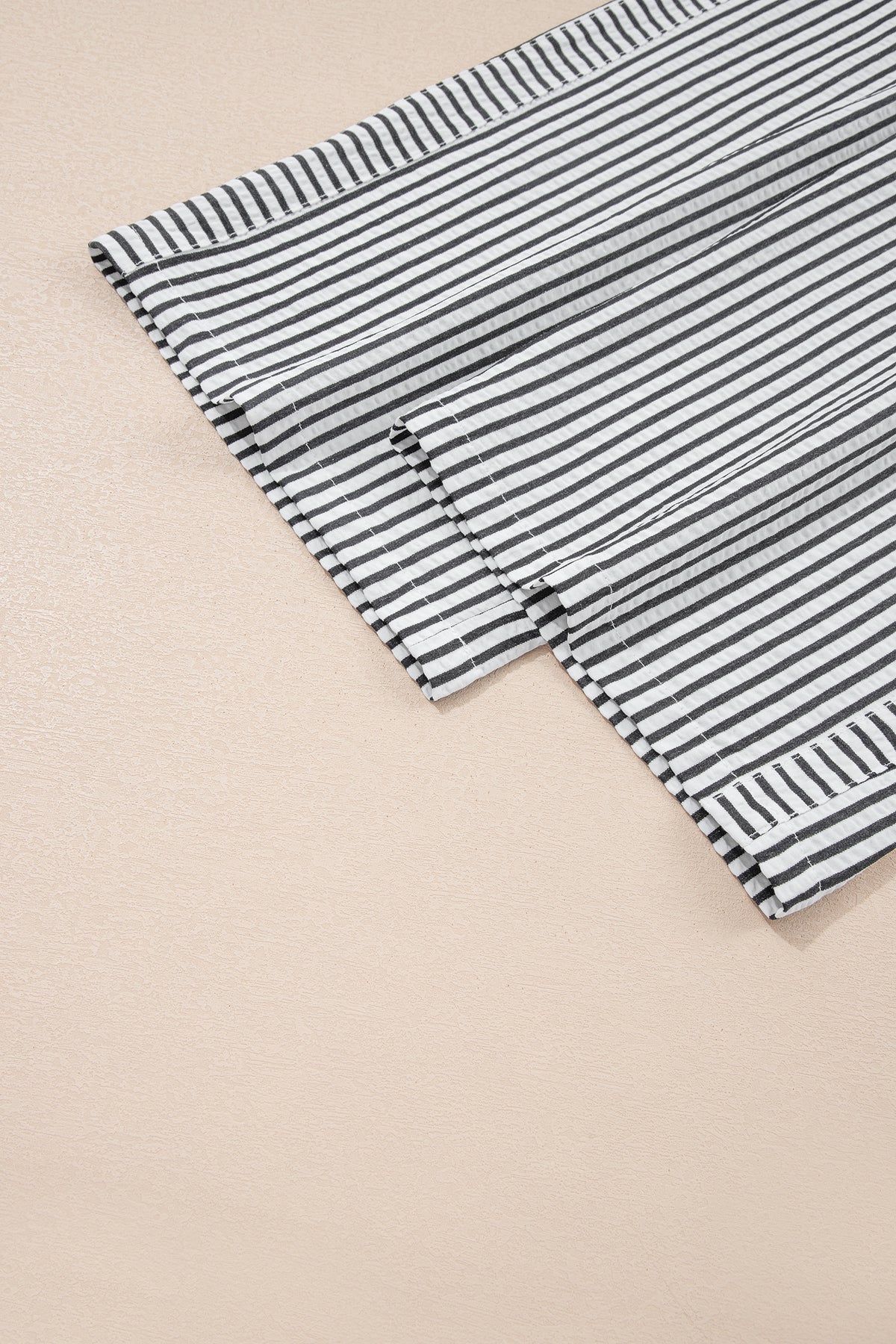 Black Stripe Wide Leg Casual Pants