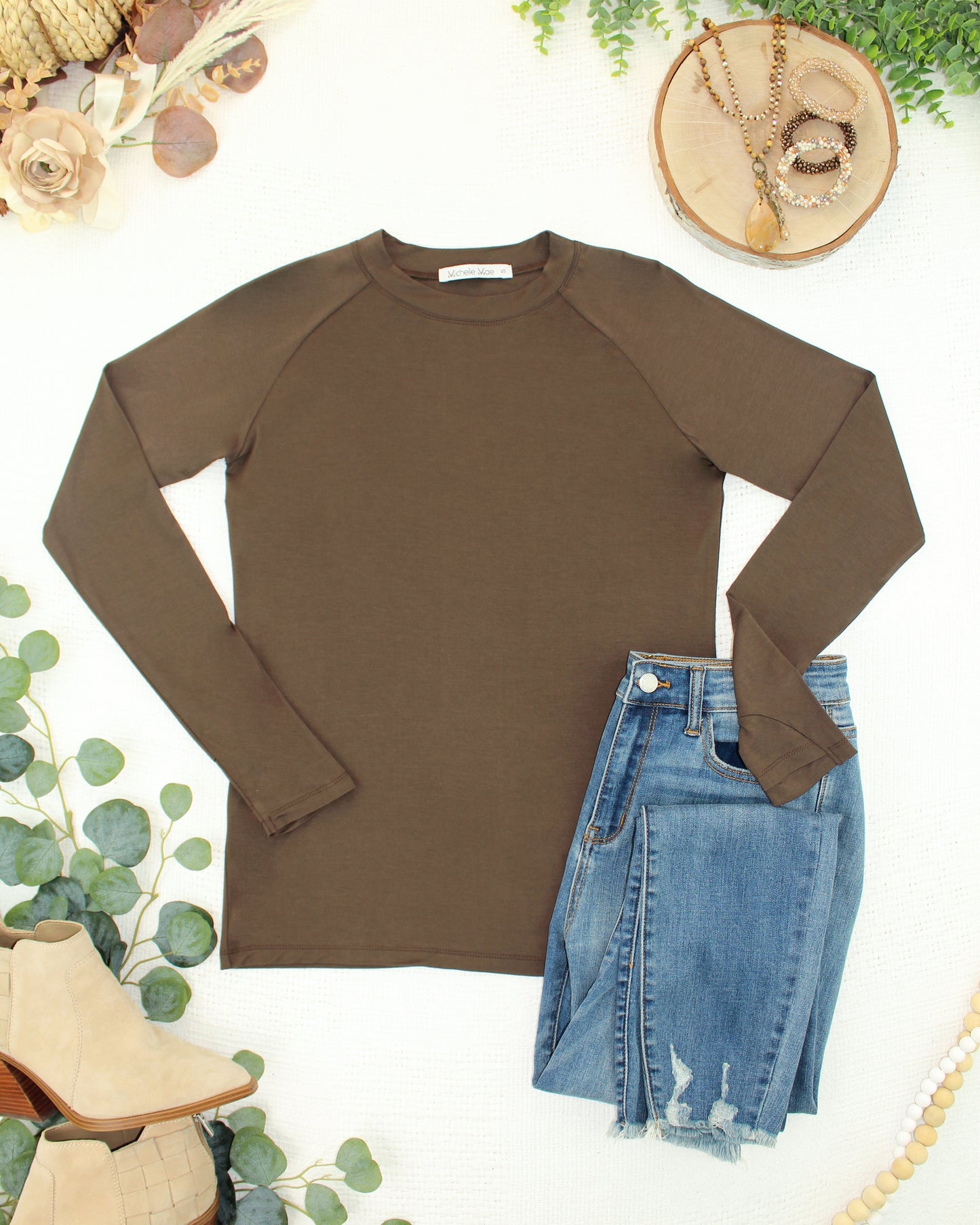 Long Sleeve Top - Brown