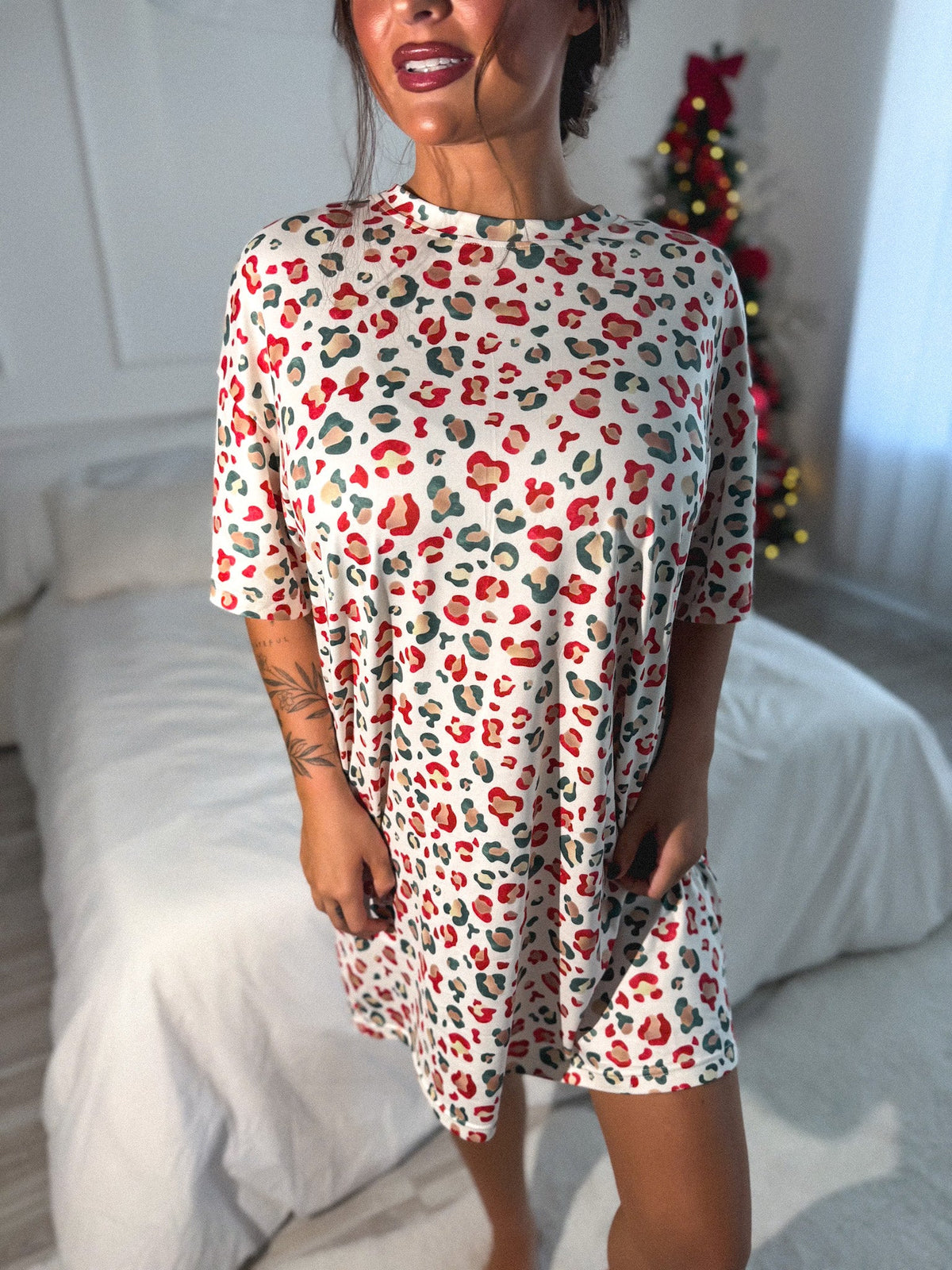 PREORDER: Short Sleeve Day Lounge Dress- Wild Tidings // eta early December