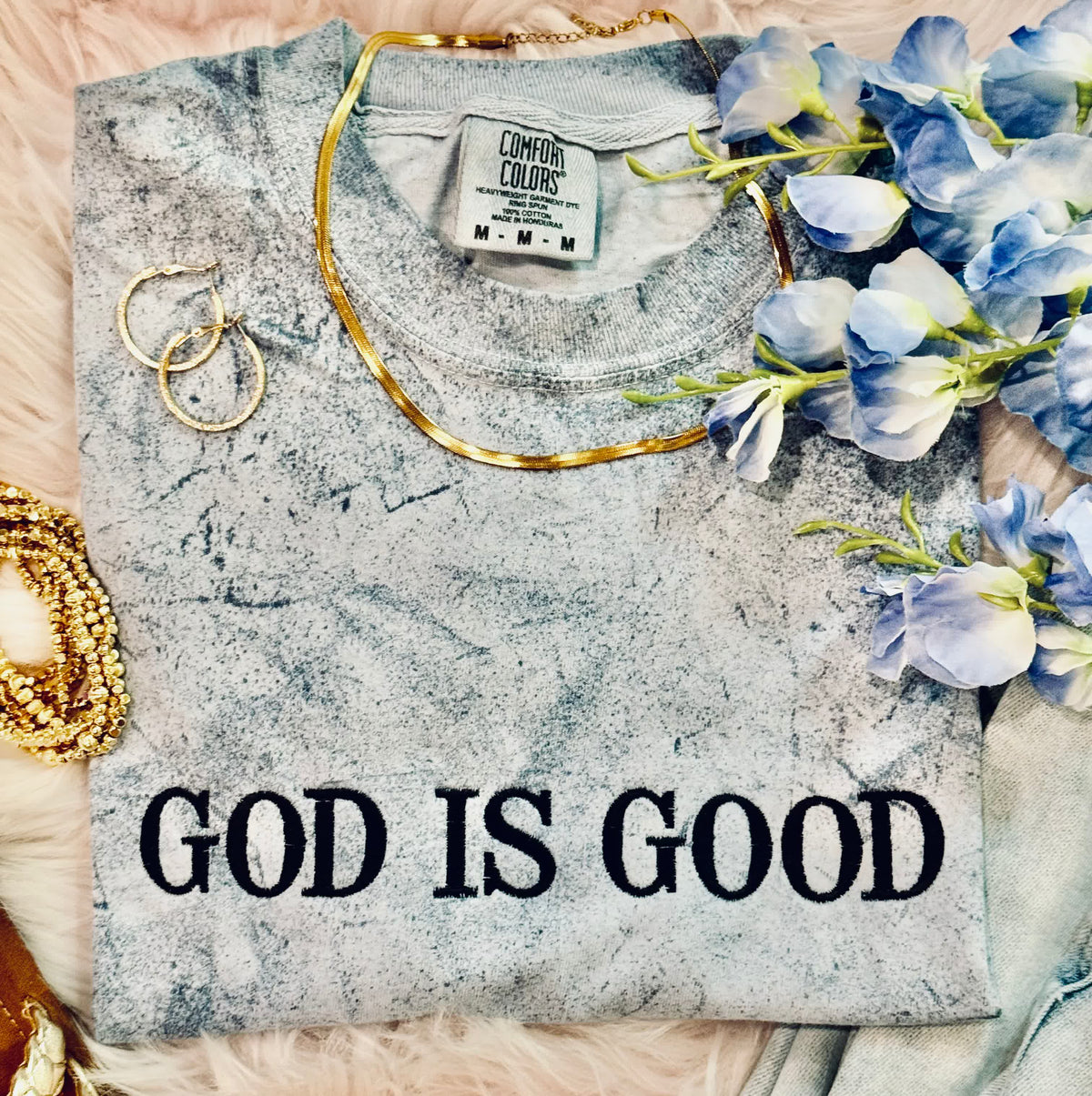 PREORDER // Ocean God Is Good Embroidered Tee // ships in about 1-2 weeks