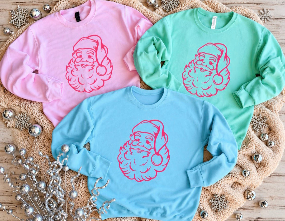 Preorder: Pink Santa Sweatshirt — image 0