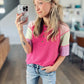 Twisted Rib Colorblock Henley