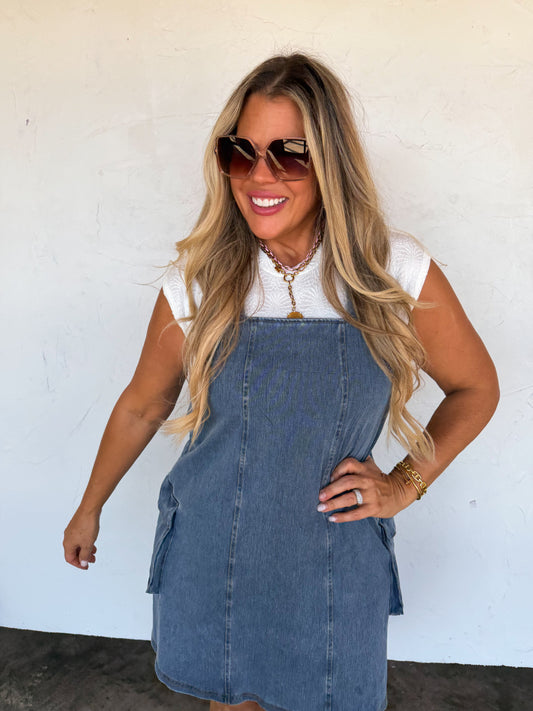 Denim Millie Overall Dress — image 00