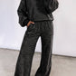 Stripe Cozy Terry Knit Pullover + Pocket Pants Set — image 00