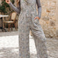 Brown Camo Twist Ribbed Wide Leg Jumpsuit — image 00