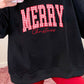Black Plaid Merry Christmas High Neck Sweatshirt — image 00
