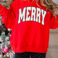 Racing Red Polka Dot MERRY Mock Neck Tunic Sweatshirt — image 00