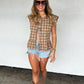 Molly Tie Front Denim Vest — image 00