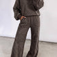 Stripe Cozy Terry Knit Pullover + Pocket Pants Set — image 00