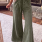 Mineral Wash Seam Detail Flare Leg Drawstring Pants — image 00