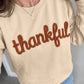 Thankful Fleece Letter Graphic Pullover Sweatshirt — image 00