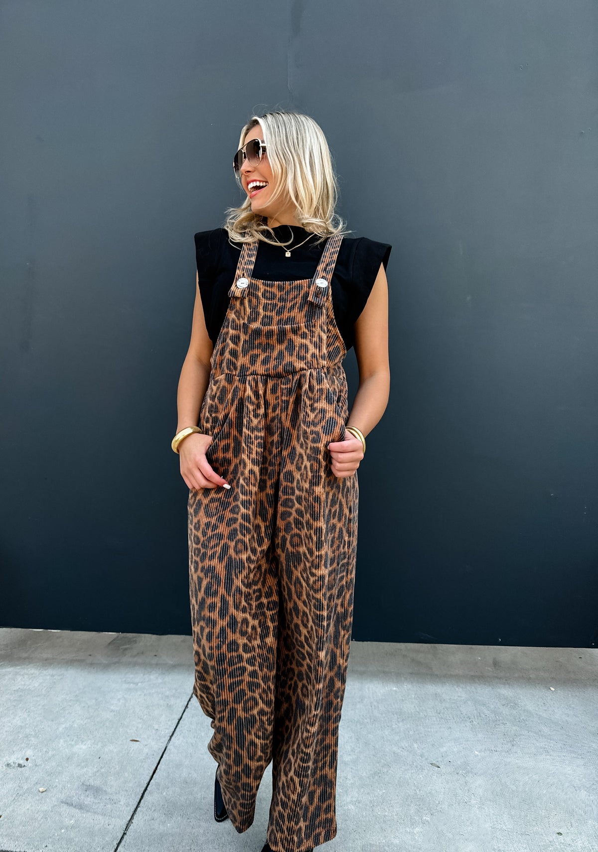 Cheetah Karli Boho Overalls — image 00