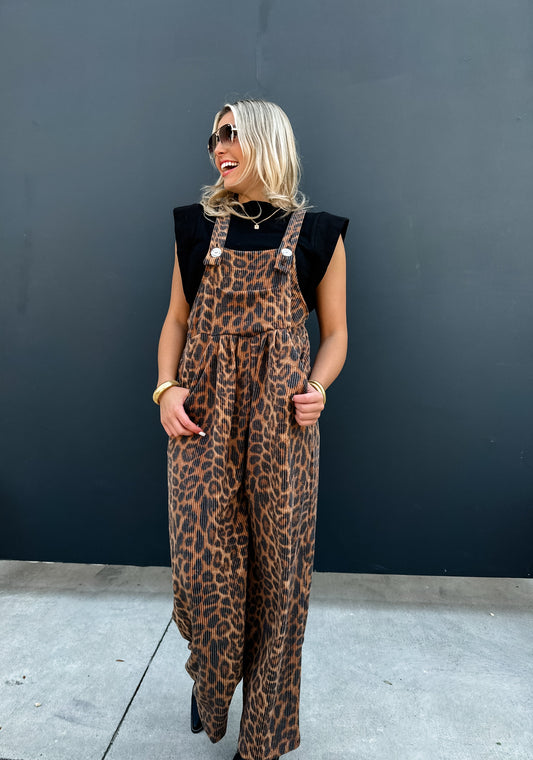 Cheetah Karli Boho Overalls — image 00