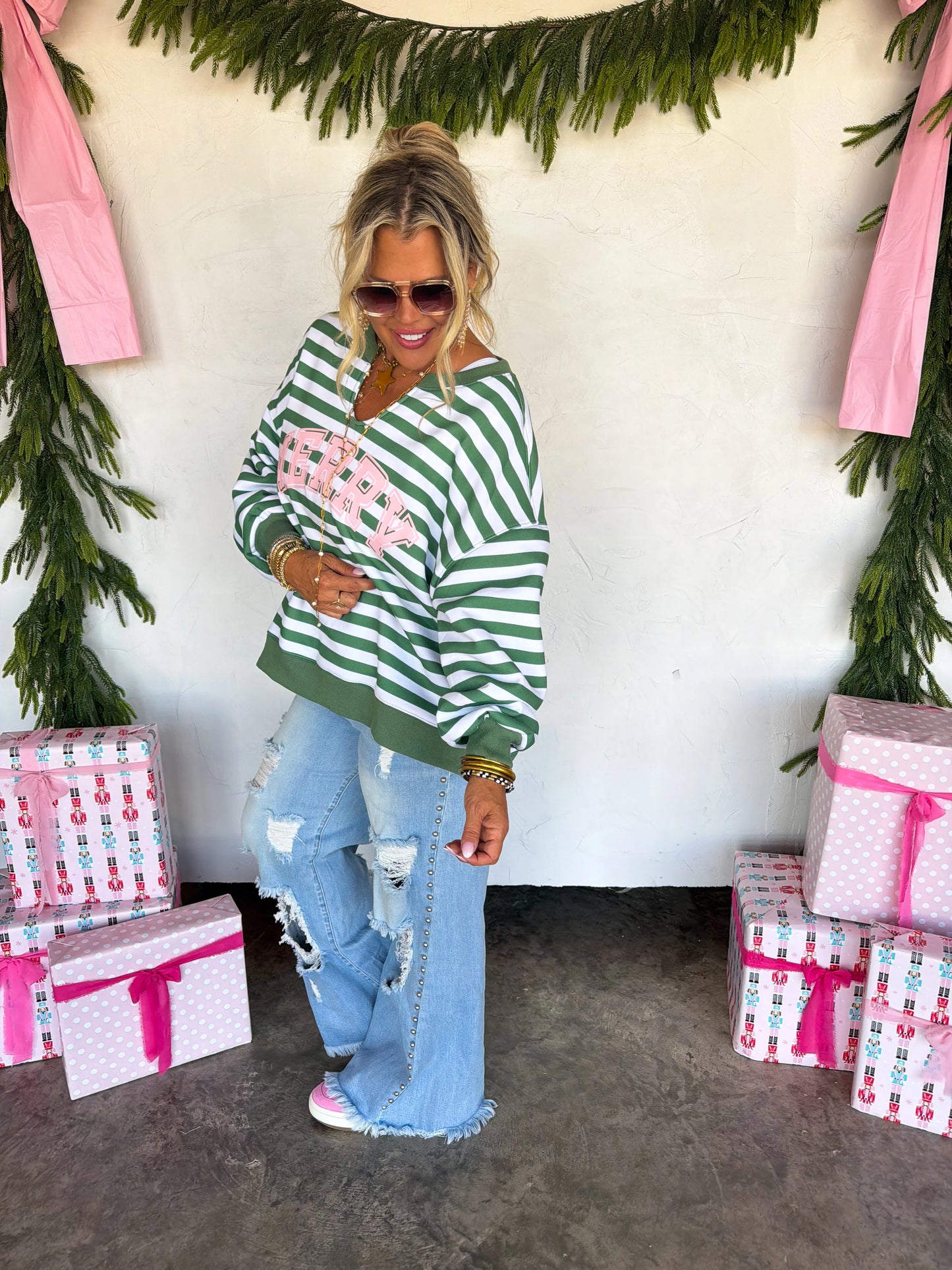 WKND DEAL//PREORDER: Jolly & Merry Oversized Pullover // ETA Oct - early Nov