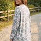 Multicolor Camouflage Print Long Sleeve Open Front Tunic Cardigan — image 01
