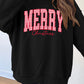 Black Plaid Merry Christmas High Neck Sweatshirt — image 01