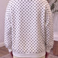 White WWJD Polka Dot High Neck Graphic Sweatshirt — image 01