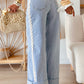 Beau Blue Lace Trim Casual Full-Length Regular Fit Jeans — image 01