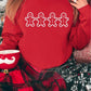 Red Gingerbread Embroidered Crewneck Sweatshirt — image 01