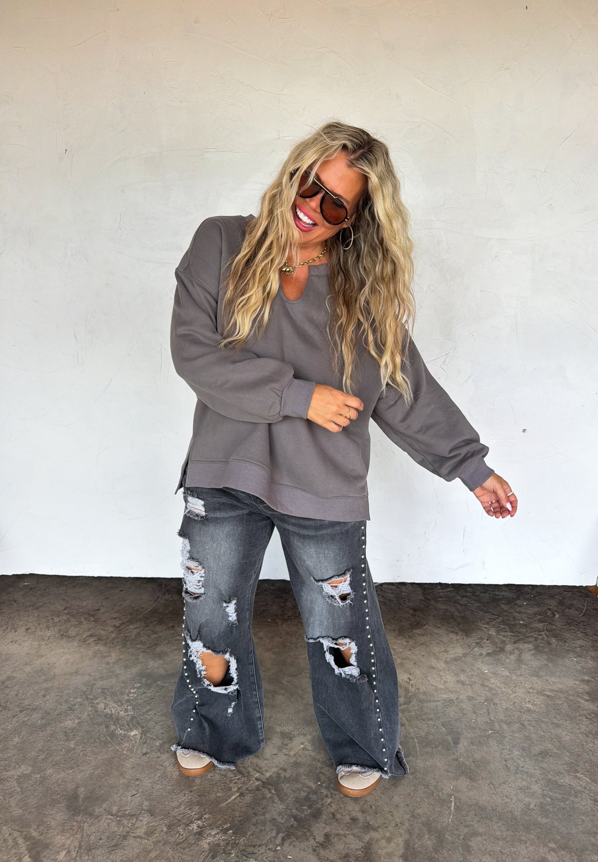 PREORDER: Lived In Oversized Pullover // ETA early–mid December // ships free — image 01