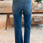 Sky Blue Tailored Seam Detail Womens Shift Jeans — image 01