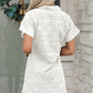 Black Solid Color Eyelet Embroidered T Shirt Mini Dress — image 01
