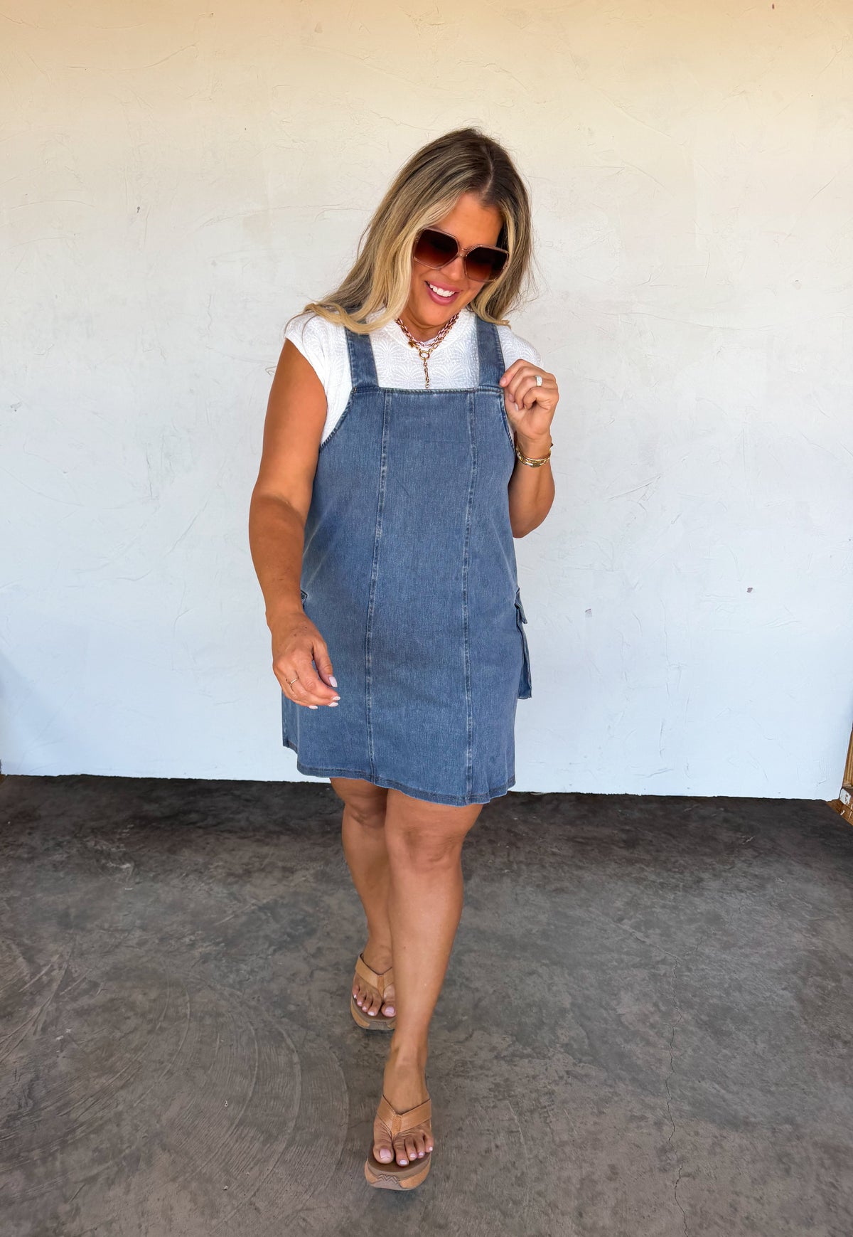 Denim Millie Overall Dress — image 01