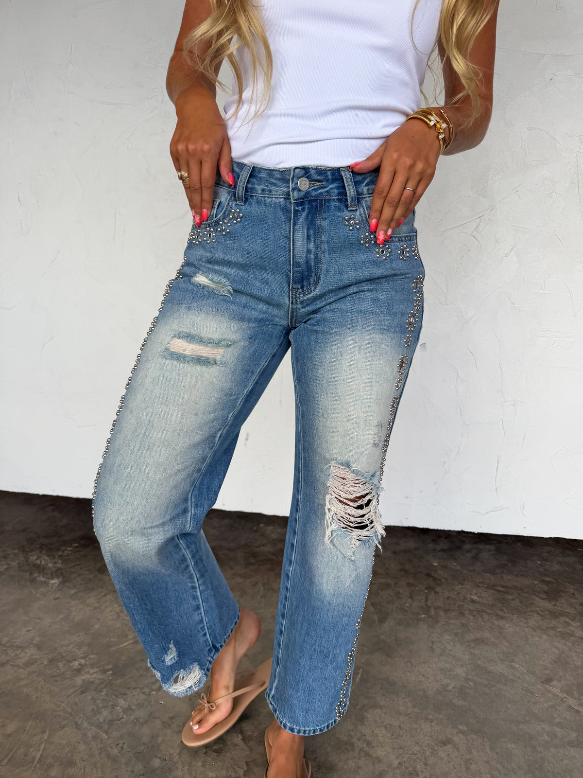 PREORDER: The Jagger Studded Jeans // ETA early–mid January — image 01