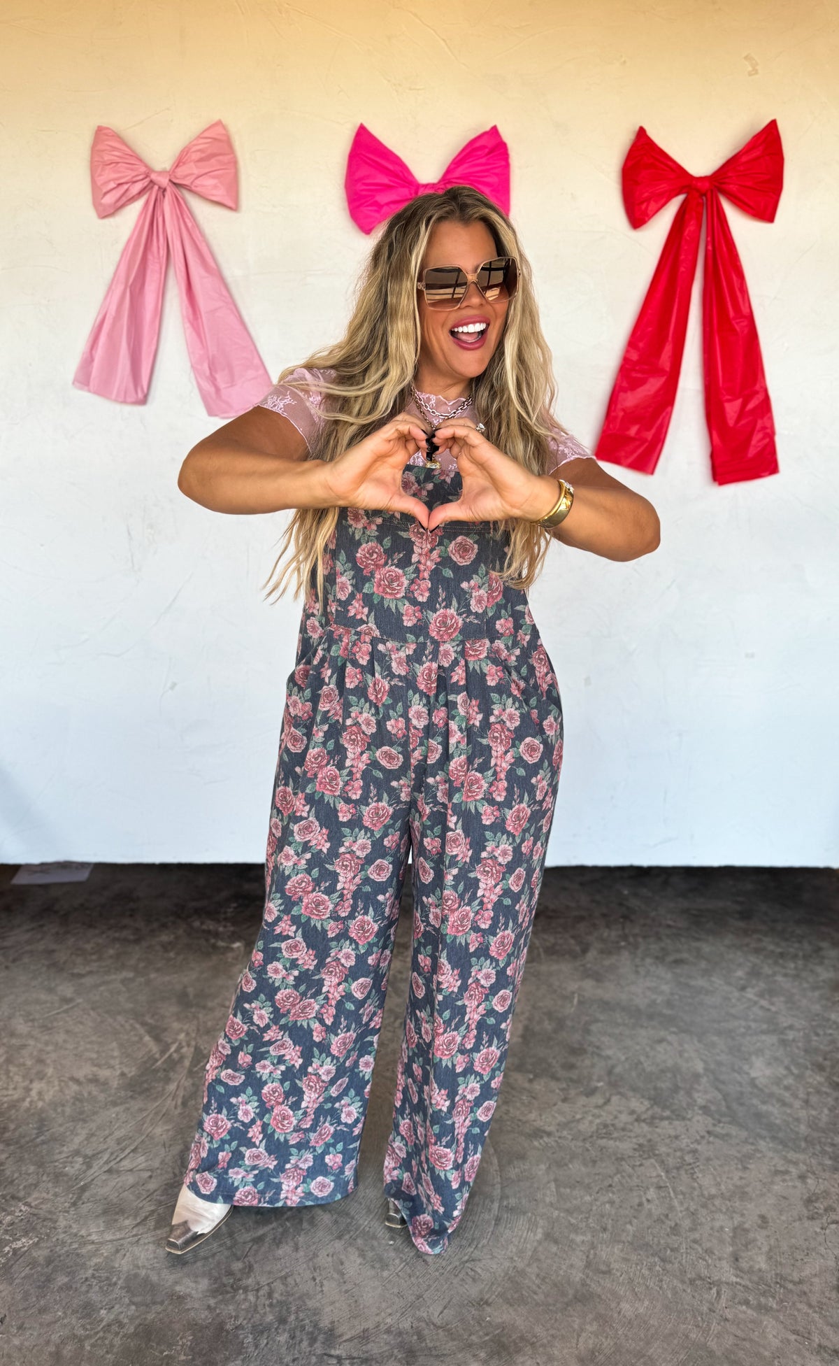 Cassidy Floral Denim Overalls — image 01