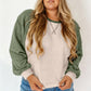 Waffle Color Block Raglan Sleeve Top — image 01