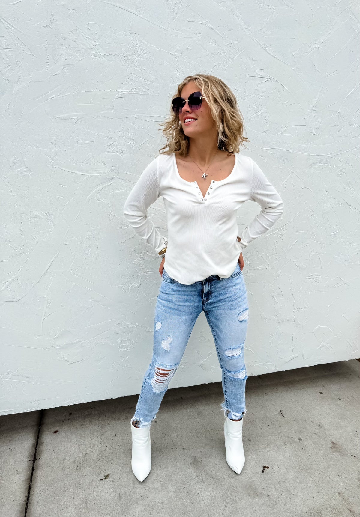 Billie Light Wash Distressed Skinny Jeans — image 01