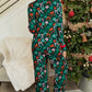 Green Festive Bow Print 2pcs Pajama Pant Set — image 01