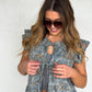 Molly Tie Front Denim Vest — image 01