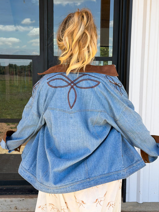 PREORDER: Cowboy Romance Denim Jacket// eta September - October