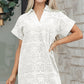 Black Solid Color Eyelet Embroidered T Shirt Mini Dress — image 02