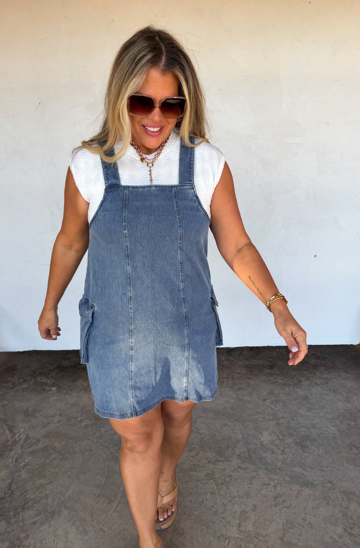 Denim Millie Overall Dress — image 02