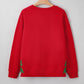 Fiery Red Merry & Bright Plaid Sequin Bow Christmas Sweatshirt — image 02