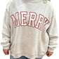Gray Embroidered Merry Letter Print Mock Neck Plus Size Sweatshirt — image 02