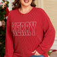 Twisted Rib Outlined MERRY Graphic Long Sleeve Top — image 02