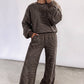 Stripe Cozy Terry Knit Pullover + Pocket Pants Set — image 02