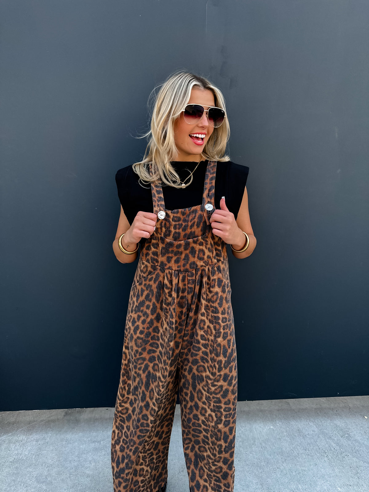 Cheetah Karli Boho Overalls — image 02